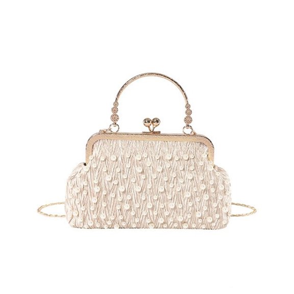 Aellinatey Women's Elegant Evening Bag Metal Chain Shoulder Bag Party Purse