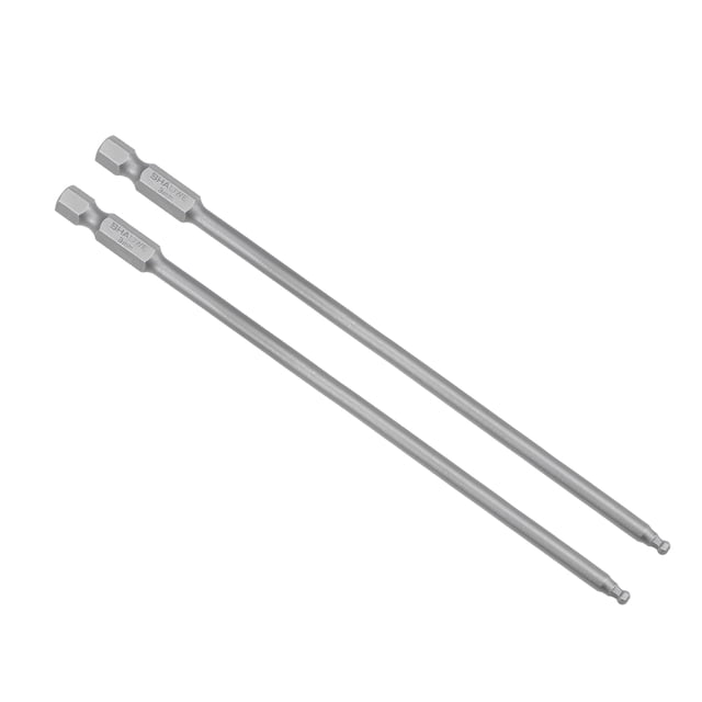 Juego de 2 Piezas de Puntas Hexagonales con Punta Esférica, Mango Hexagonal de 1/4 Pulgada, Longitud de 5.1 Pulgadas, Destornillador Magnético con Cabeza H3, Punta de Destornillador S2 HRC58