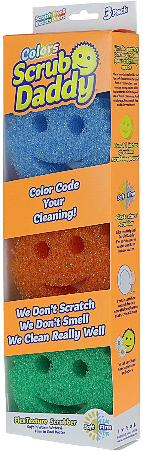 Scrub Daddy Sponge Set – Holiday Shapes – Non Scratch Scrubbers 3 Count  1Pack –