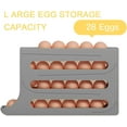 thumbnail image 2 of 4-Tier 28 Eggs Automatic Rolling Egg Dispenser, Space-Saving Egg Tray Organizer Holder for Refrigerator/Kitchen/Cabinets/Countertop and Dining Table (White), 2 of 5