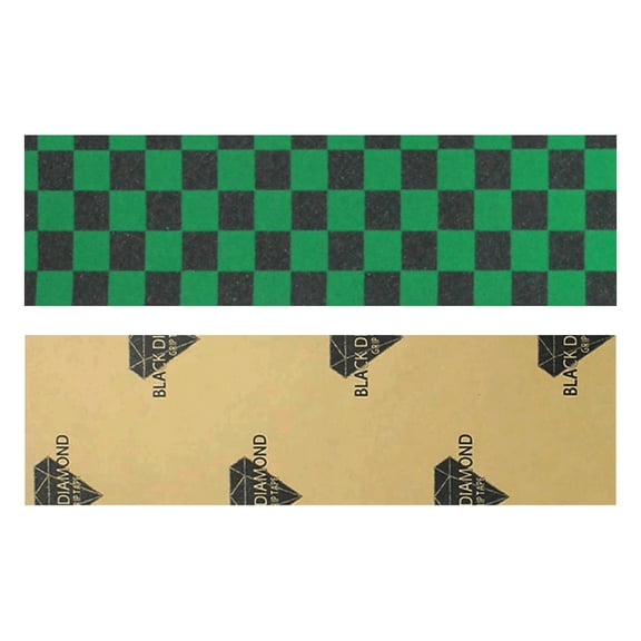 Black Diamond Grip Scooter Griptape Sheet Black/Green Checkers 4.5" x 15.5"