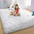 thumbnail image 6 of YJ.GWL Soft Fluffy Bedroom Rugs Shaggy Plush Area Rug for Living Room Home Decor Floor Carpet, 6'x9',White, 6 of 7