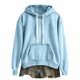 thumbnail image 5 of RKSTN Denim Hoodies for Women Oversized Crewneck Drawstring Hooded Sweatshirts Top Womens Casual Solid Plus Size Round Neck Long Sleeve Hood Sweatshirt with Pockets Blouses Fall Spring Clothes, 5 of 8