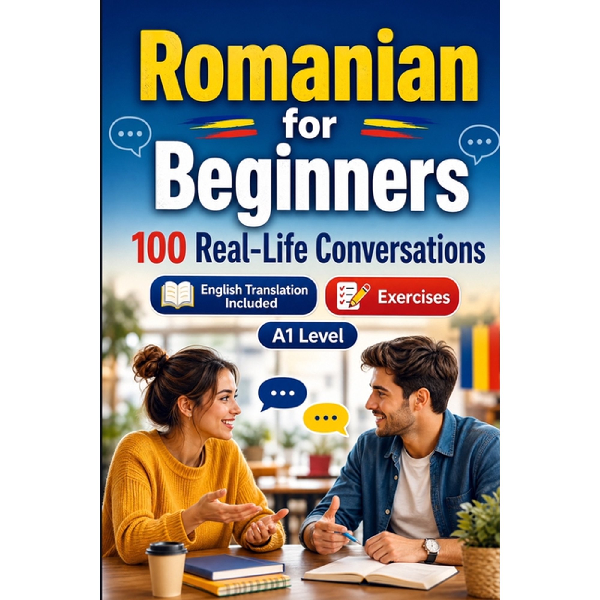 Romanian for Beginners A1: Everyday Dialogues for Romanian, Greetings, Food, Shopping, Travel, Work, English Translation, (Paperback)