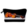 thumbnail image 2 of Toiletry Bags Musical Instrument Print Multipurpose Portable Hanging Ring Lightweight Cosmetic Handbag for Vacation, 2 of 8