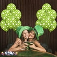 thumbnail image 4 of PMU Patrick's Day Balloons 11in Premium Lime Green with All-Over print white Shamrocks Pkg/25, 4 of 7