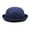 Navy, variant on Elegant Adults Solid Hat Roll Up Brim Panama Bowler Hat Bucket Hat Mens Womens Classic Wool Round Bowler Hats Cap