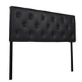 Queen Size Faux Leather Headboard Diamond Tufted with Button 4