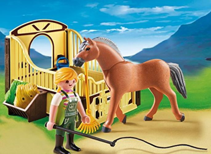 PLAYMOBIL Work Horse with Stall Play 