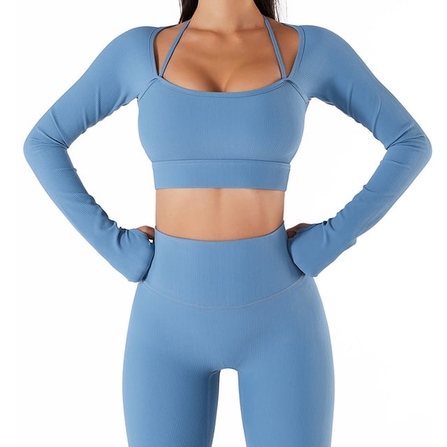 Ropa Deportiva De Entrenamiento, Cuello Halter Elástico Mujer Yoga Top Nylon Cuello Redondo Transpirable Con Almohadillas En El Pecho Para Ir De Compras ANGGREK Otros