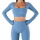 thumbnail image 1 of Camiseta de yoga de manga larga, camiseta de yoga para mujer, ropa deportiva para entrenamiento físico, camiseta de yoga de manga larga, confeccionada con cuidado, 1 of 6