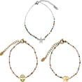 thumbnail image 1 of Kit de Tres Pulseras Estrella Corazones y Elefante Acero Inoxidable Horoz WH64, 1 of 5