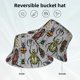 thumbnail image 2 of Fotbe Bright Insects Sombrero Tipo Pescador con Estampado – Sombrero de Sol de Algodón de Moda para Playa, Golf, Pesca, 2 of 6