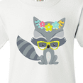 thumbnail image 4 of Inktastic Hipster Raccoon, Raccoon with Glasses, Flowers Youth T-Shirt, 4 of 5