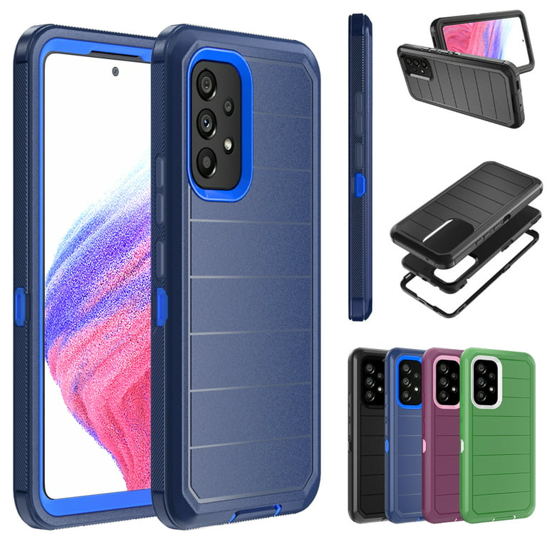 Xhy Samsung Galaxy A53 5G Case with Privacy Screen Protector Military Grade  Full Body Multilayer Drop Shock Protection 3 in 1 Rugged Durable