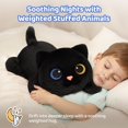 thumbnail image 4 of Peluche pesado Mewaii Black Cat con almohadilla térmica de 2,27 kg, 4 of 9