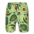 thumbnail image 4 of Kll Avocado With Seeds Men'S Casual Summer Beach Shorts Hawaiian Shorts With Pockets-Medium, 4 of 9
