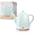 thumbnail image 1 of Pinky Up Noelle 1.5 L Ceramic Gooseneck Spout Electric Tea Kettle with Temperature Control - Cordless Design for Boiling Water Pot, Mint, Rose Gold, 1 of 5