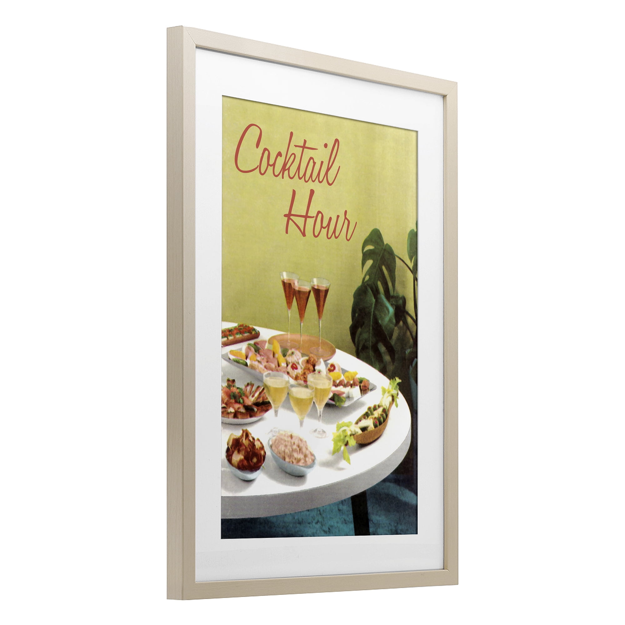Stupell Industries Cocktail Hour Table Spread Birch Framed Print Under Glass, design by Tim Wright
