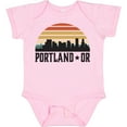 thumbnail image 3 of Inktastic Portland Oregon Skyline Retro Sunset Boys or Girls Baby Bodysuit, 3 of 5