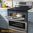 thumbnail image 5 of Uxcell Stove Gap Covers, Kitchen Stove Gap Filler, Aluminum Oven Gap Cover 23.62 in Length, Black, 5 of 6
