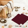 thumbnail image 6 of Uxcell Jewelry Pouches, 2Pcs Soft Velvet with Snap Button for Necklace Rings, Dark Red(3.4x3.4",5x5"), 6 of 7