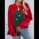 thumbnail image 5 of Suéteres Navideños para Mujer, Suéteres de Cuello Redondo, Suéteres de Larga, Ropa Navideña Festiva Rojo L, 5 of 10