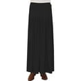 thumbnail image 2 of Women's Original Black Slinky Knit BIZ Style Ankle Length Long Skirt, 2 of 5