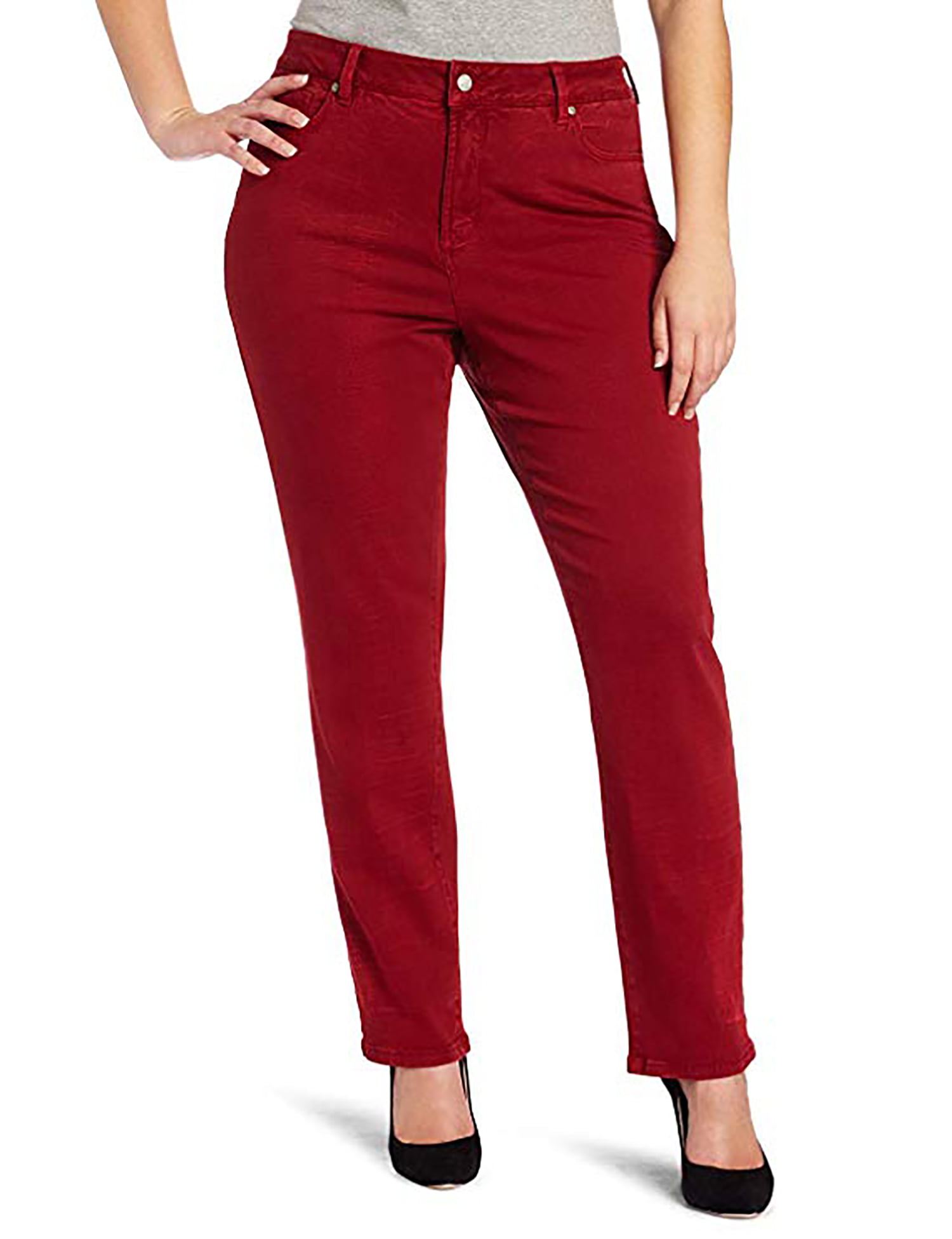 Nydj Not Your Daughters Jeans Sheri Red Shattered Wash Skinny Pants ...