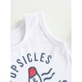 thumbnail image 6 of Wassery Baby Boys Fourth of July Outfits Sleeveless Ice Cream Print Tank Tops + Tie Front Shorts Set 6 12 18 24 Months Summer Casual 2Pcs Set, 6 of 8