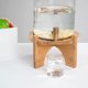 thumbnail image 3 of Dispensador de bebidas de agua de bambú, soporte para vaso, dispensador de jugo, limonada, líquido, base de encimera con tapete antideslizante, soporte para piso de plantas, adecuado para latas de, 3 of 8