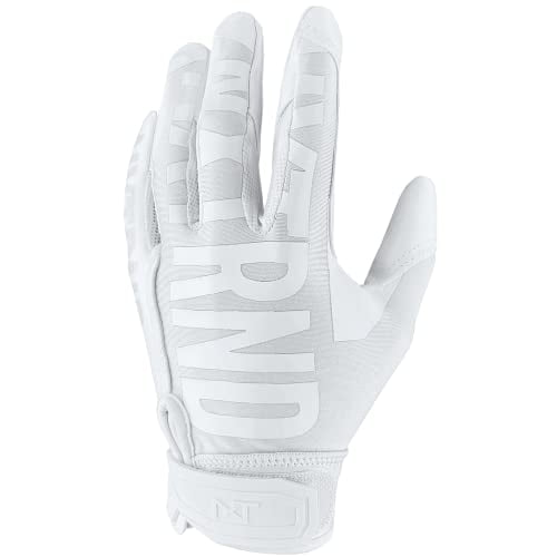 Nxtrnd G1 Pro Football Gloves, Men's & Youth Boys Sticky Receiver Gloves (White, Youth Large