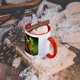thumbnail image 5 of 3dRose, Green tree frog on a twig, 11oz Two-Tone Red Mug, 5 of 7