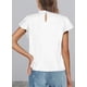 thumbnail image 2 of Blusa de Satén con Volantes y Manga Corta para Mujer PRETTYGARDEN Blanca Talle S, 2 of 6