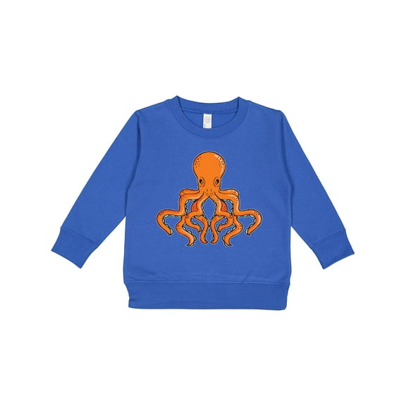 Inktastic Orange Octopus Toddler Sweatshirt