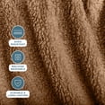 thumbnail image 4 of Bare Home Faux Shearling Blanket - Dual Layer - Fluffy & Soft - Lightweight - Twin/Twin XL, Teddy Bear Brown, 4 of 4