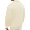 thumbnail image 3 of Biekopu Men's Fall Half Zip Pullover, Letter Print Long Sleeve Stand Collar Loose Tops Casual Sports Sweatshirt, 3 of 4