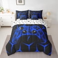 thumbnail image 2 of Castle Fairy Children Gamer Bedding Comforter Set,Futuristic Geometric Full Bedding Set, 2 of 8