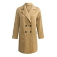 thumbnail image 1 of Vedolay Womens Jackets Womens Lapel Collar Single Long Sleeve Crop Top Blazer Jacket,Khaki S, 1 of 5