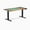 Natural Walnut / Matte Black, variant on Desky Dual Resin Hardwood Sit Stand Desk - White Ash Emerald River / 80 X 30 Inches / White