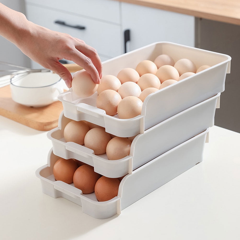 OULII Fridge Accessories Egg Drawer for Home Users 6Set 11.2X6.7X2.4In
