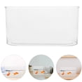 thumbnail image 3 of Miangastore Small Betta Fish Tank Oval Plastic Desktop Fish Bowl 12 Inch Transparent Vase Planter Narrow Space Container For Office Decor Fish Turtle Reptile Shrimp Crab Habitat, 3 of 9