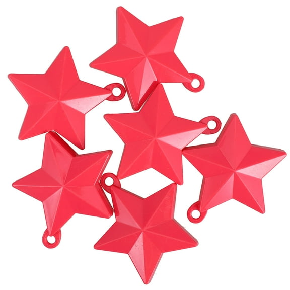 WRISTBIQUE 6Pcs Balloon Weights for Balloons Rosy Star Shape with Stabilizing Function for Weddings and Birthdays