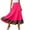Hot Pink, variant on Women's Mexican Rainbow Skirt, Elastic Waist Maxi Skirt, 1PC, L-XXXXXL