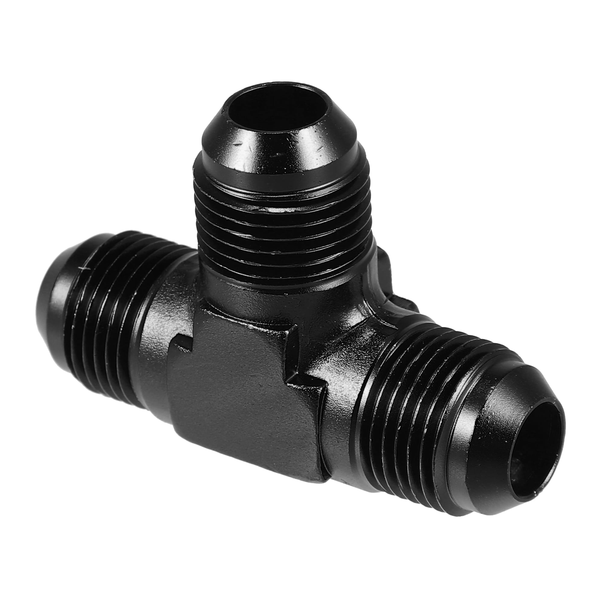 Black Durable Fuel Hose Fitting AN8 Male Thread Flare Tee Fitting T
