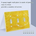 thumbnail image 3 of Yellow Circles and Lines Decorative Light Switch Plates Switch Cover Decorative Wall Plates Ideal for Living Room Kitchen Bedroom and Study, 3 of 8