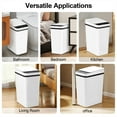 thumbnail image 4 of Riousery 2-Pack Touchless Bathroom Trash Can, 3.5-Gallon Slim Automatic Motion Sensor Garbage Can with Lid, White, 4 of 7