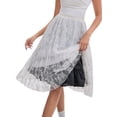 thumbnail image 5 of INSPIRE CHIC Women's Length Crinoline Prom Evening Wedding Dress Petticoats Underskirt Tutu Half Slips S Black 60cm, 5 of 6
