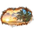 thumbnail image 1 of Pegatinas de pared 3d de paisaje marino, calcomanías de suelo extraíbles de playa mágica artística, decoración del hogar, dormitorio para niños, 1 of 5