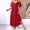 Red, variant on Cold Shoulder Maxi Dress for Women 2026 Summer Loose V Neck Short Sleeve Casual Swing Long Tshirt Dresses